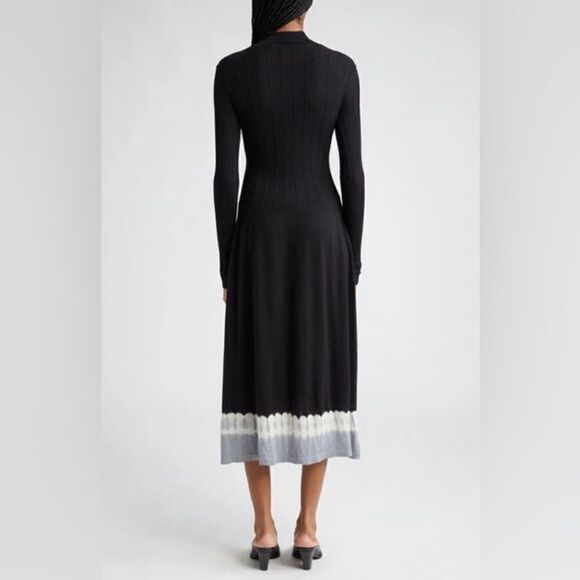 Proenza Schouler NWT Lila Ombré Detail Long Sleeve Merino Wool Sweater Dress S - Picture 4 of 9